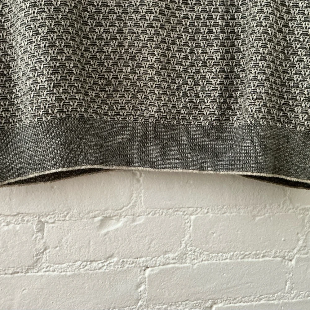 Mens Vintage Cotton Linen Blend Sweater Vest V-Neck Made In Italy Size XL Tan - Picture 6 of 14